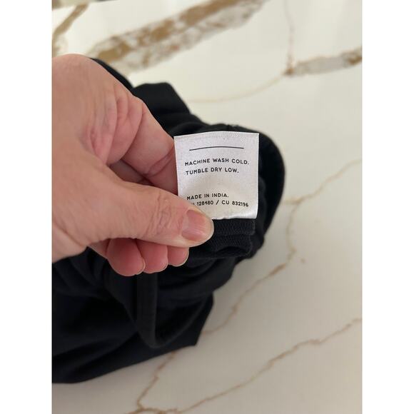 Pact Sweat Pants Womens Black Organic Cotton Pockets Slit Hem Loungewear - Picture 9 of 9